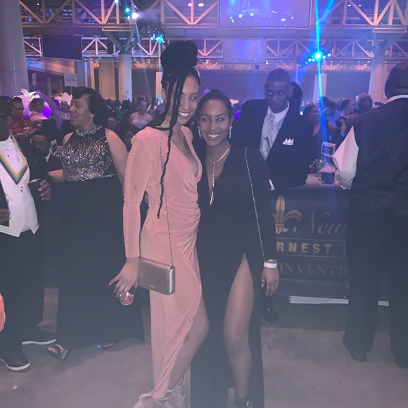 JLUXLABEL Pink Long Form Fitting Dress - Picture 4 of 4